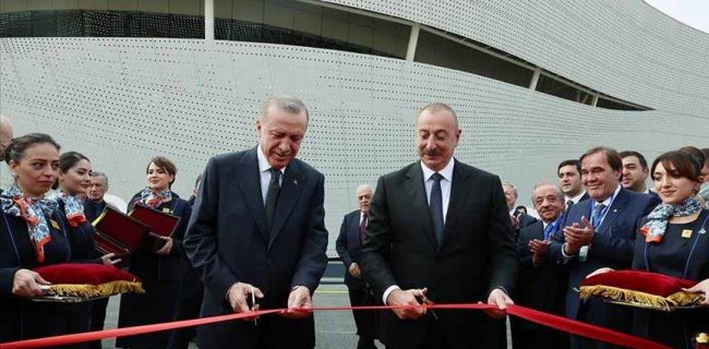 اردوغان و علی‌اف فرودگاه زنگیلان را افتتاح کردند