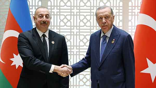 دیدار اردوغان و علی‌اف در ترکمنستان