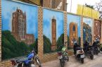 اجرای نقاشی دیواری اماکن گردشگری تبریز در پیاده راه پاساژ