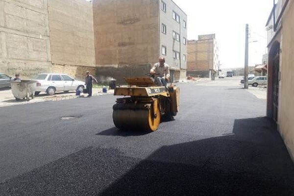 آسفالت ریزی ۱۲۸ تنی جنوب غرب تبریز طی هفته گذشته