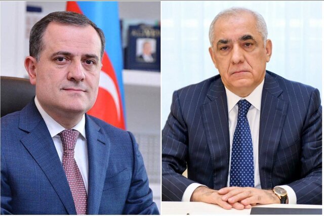 ورود نخست‌وزیر و وزیر خارجه آذربایجان به تهران
