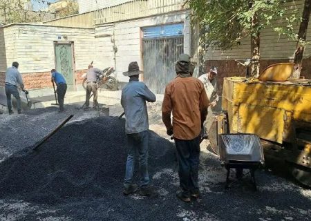 آسفالت ریزی ۷۶۰ تنی شهرداری منطقه ۴ تبریز طی هفته گذشته