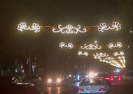 نصب سازه های نوری، برفراز خیابان امام خمینی(ره)