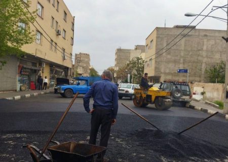 اجرای ۳۴۵ تن آسفالت در معابر شمال‌غرب تبریز طی یک هفته گذشته